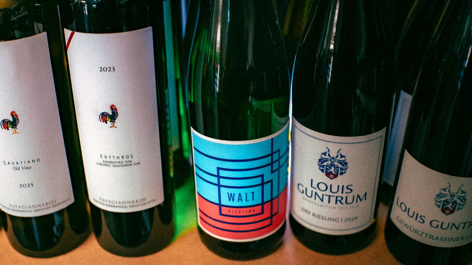 German white wines on the shelf